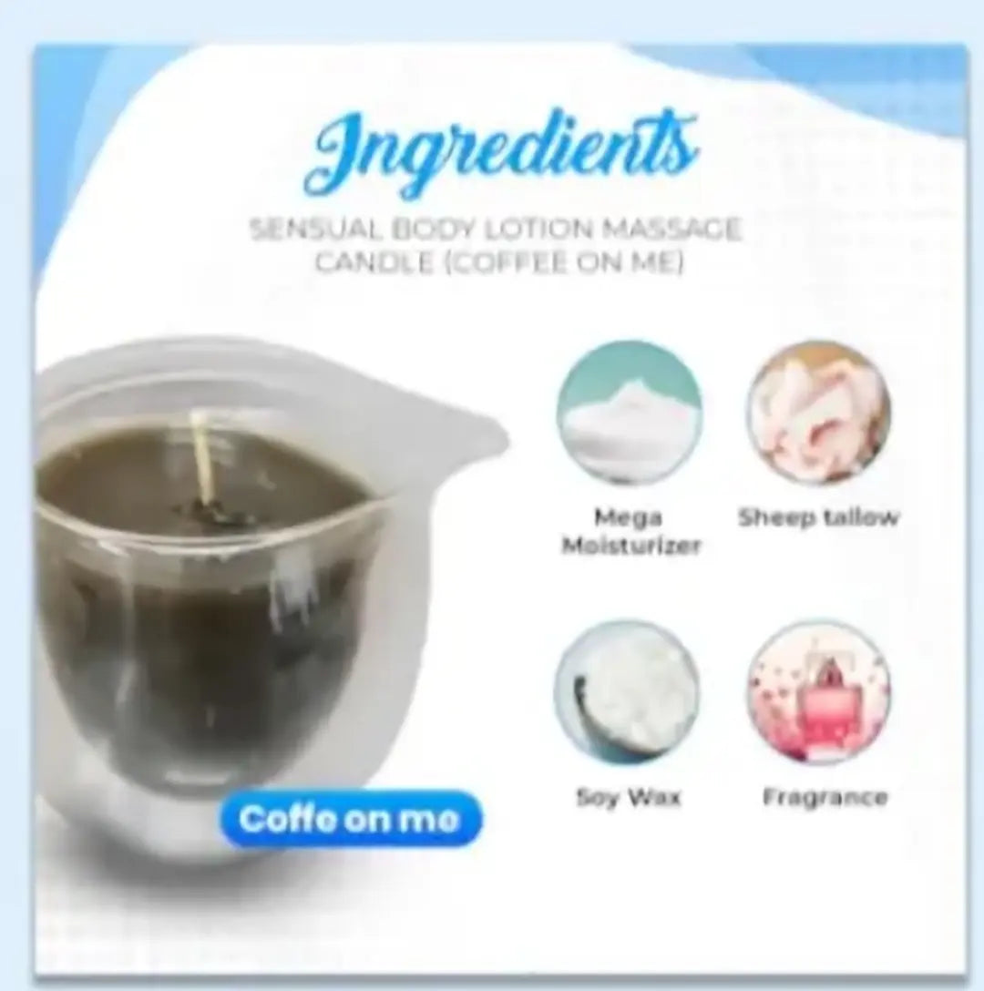 Megamoisterizer sensual lotion 30% Megamoisterizer & 70% sheep tallow and arthodisiac essential oils and natural prejostetone massage candles collection - first taste crome #c123
